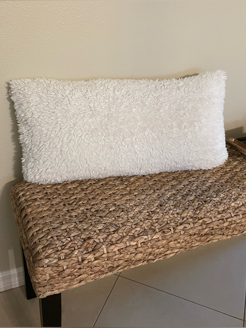Pottery Barn Faux Fur Lumbar Pillow